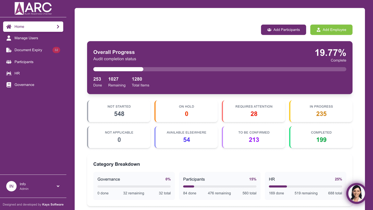 Kays Portal Dashboard
